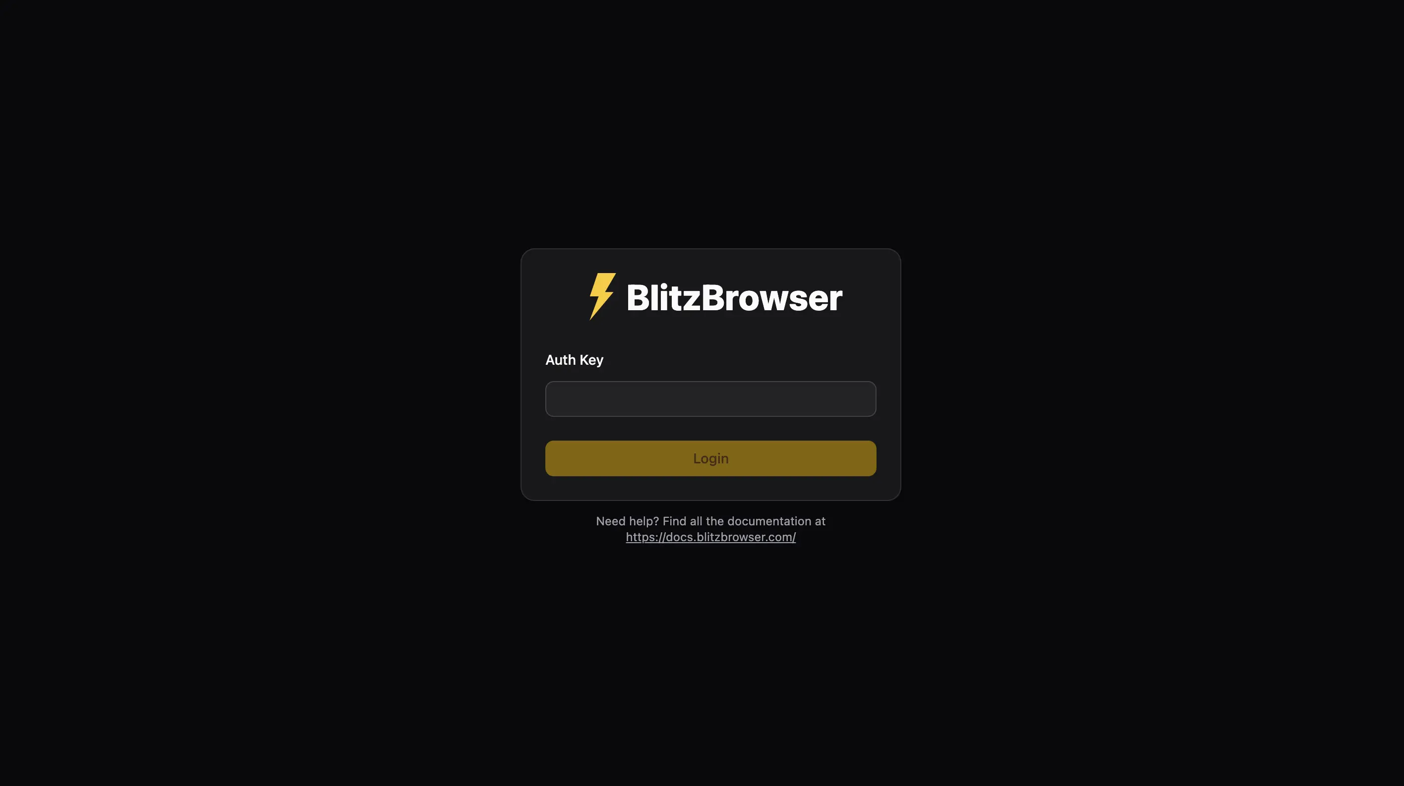 BlitzBrowser dashboard